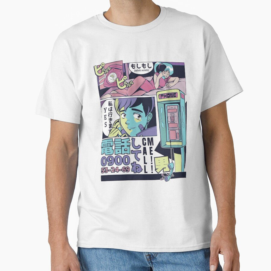Two person vaporwave style manga panels by Rob-Son T-Shirts, Hoodie, Sweatshirt | BlankRebels.com (Image 1)