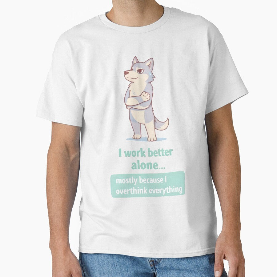 Overthinking Husky Dog in Pastel Aesthetic by Zatch-Bell T-Shirts, Hoodie, Sweatshirt | BlankRebels.com (Image 1)