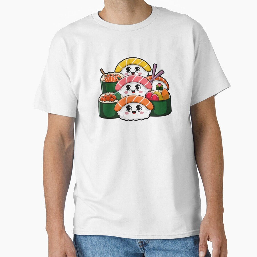 Sushi Cute Kawaii by MadCatPrints T-Shirts, Hoodie, Sweatshirt | BlankRebels.com (Image 1)