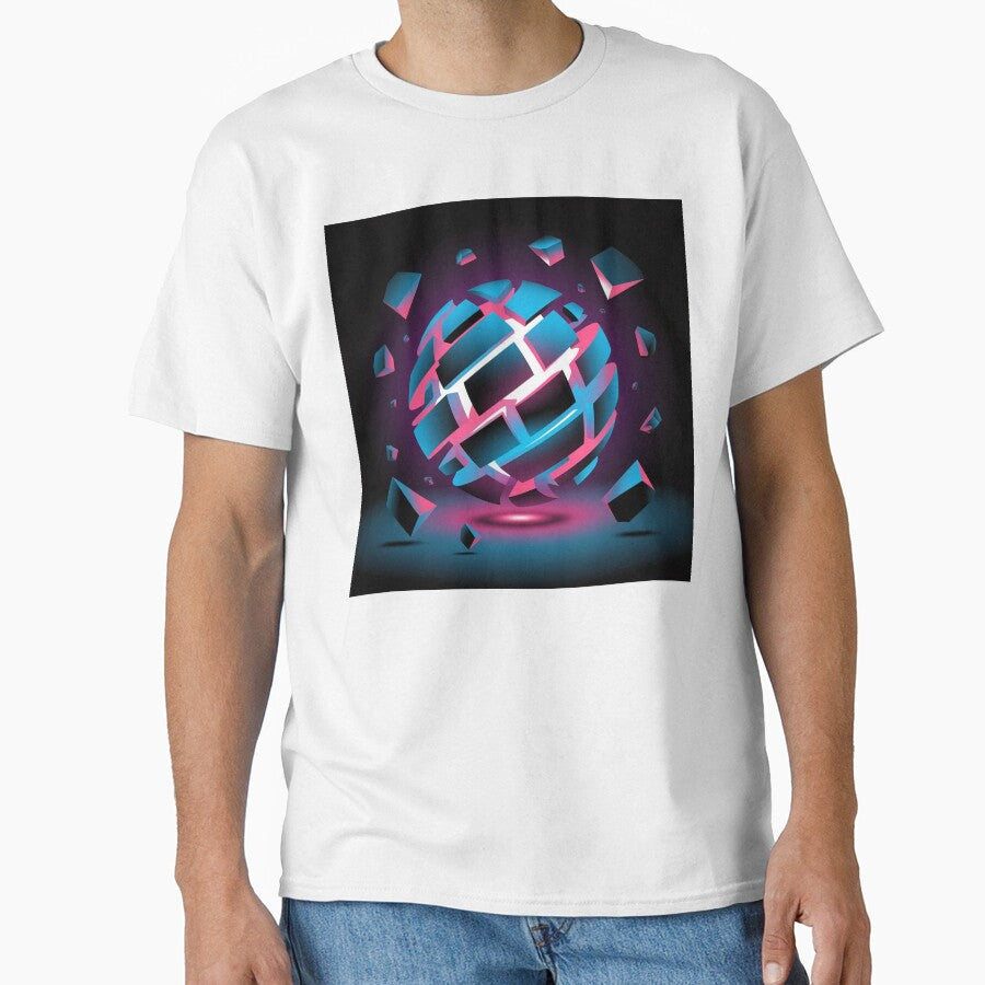 Neon Shards – Abstract Shattered Glass Cyberpunk Streetwear T-Shirt / Hoodie by aurenvision Sweatshirt (Image 1)