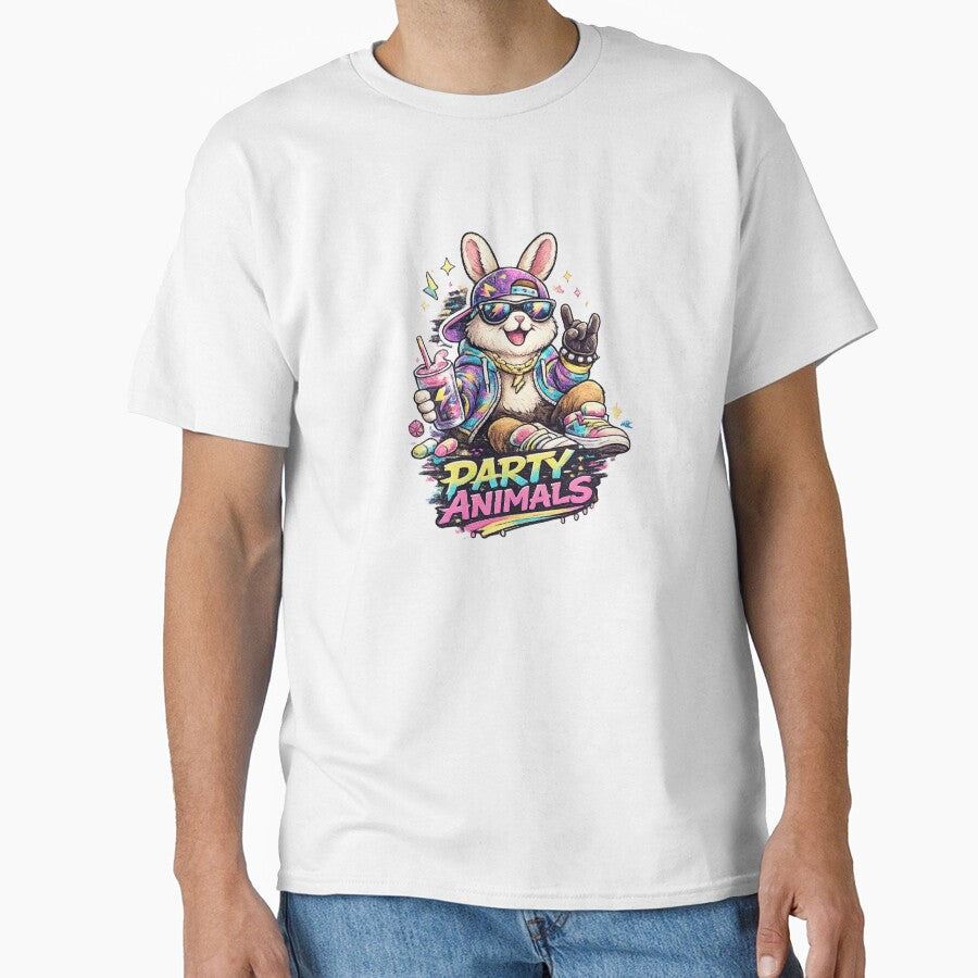 90s Retro Party Bunny Vibes by Nika Art Studio T-Shirts, Hoodie, Sweatshirt | BlankRebels.com (Image 1)
