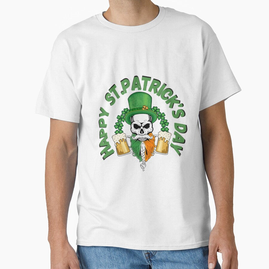 Happy St. Patrick’s Day Skull with beers by MLD112 T-Shirts, Hoodie, Sweatshirt | BlankRebels.com (Image 1)