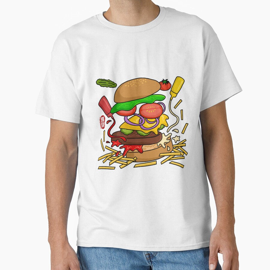Deconstructed Burger (color) by FanDoodle T-Shirts, Hoodie, Sweatshirt | BlankRebels.com (Image 1)