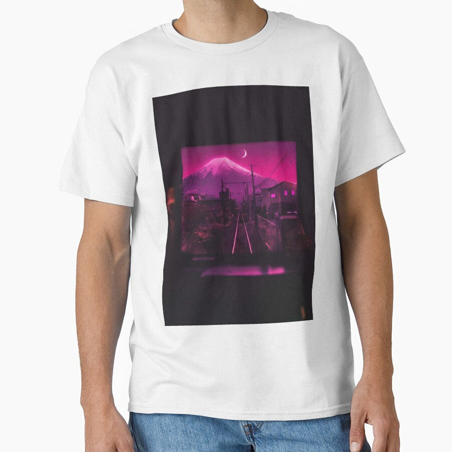 Railway view of Fuji by Inari Designs T-Shirts, Hoodie, Sweatshirt | BlankRebels.com (Image 1)