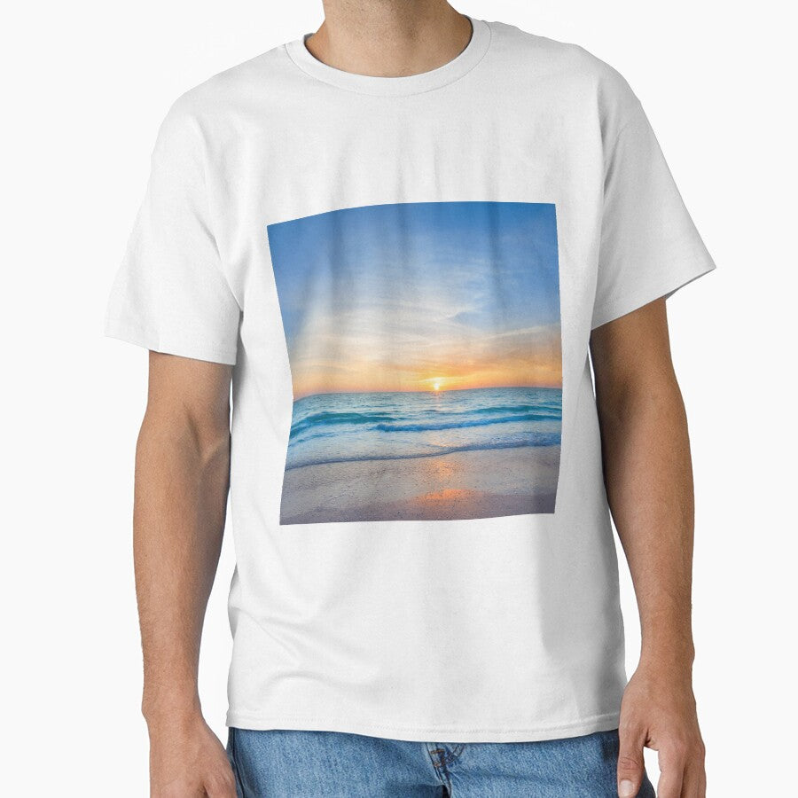 Beautiful Tropical Ocean Beach Sunset by silviaol T-Shirts, Hoodie, Sweatshirt | BlankRebels.com (Image 1)