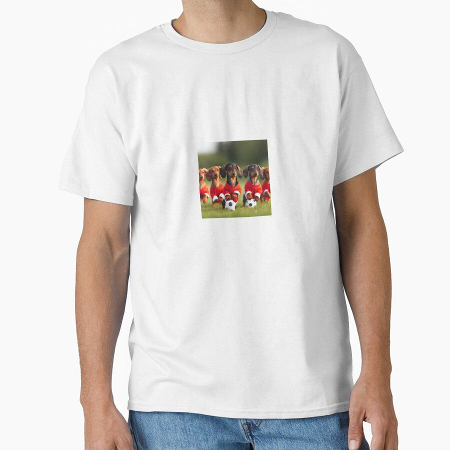 Dachsunds love football too! Soccer and Dog Lovers - Liverpool, Manchester United, Arsenal, Nottingham Forest - Any dog, any colour by Humour House Designs
