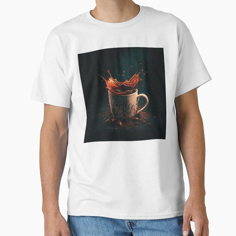 Overflowing Coffee Spin – Energetic Coffee Lover Design by Art-Design-EM