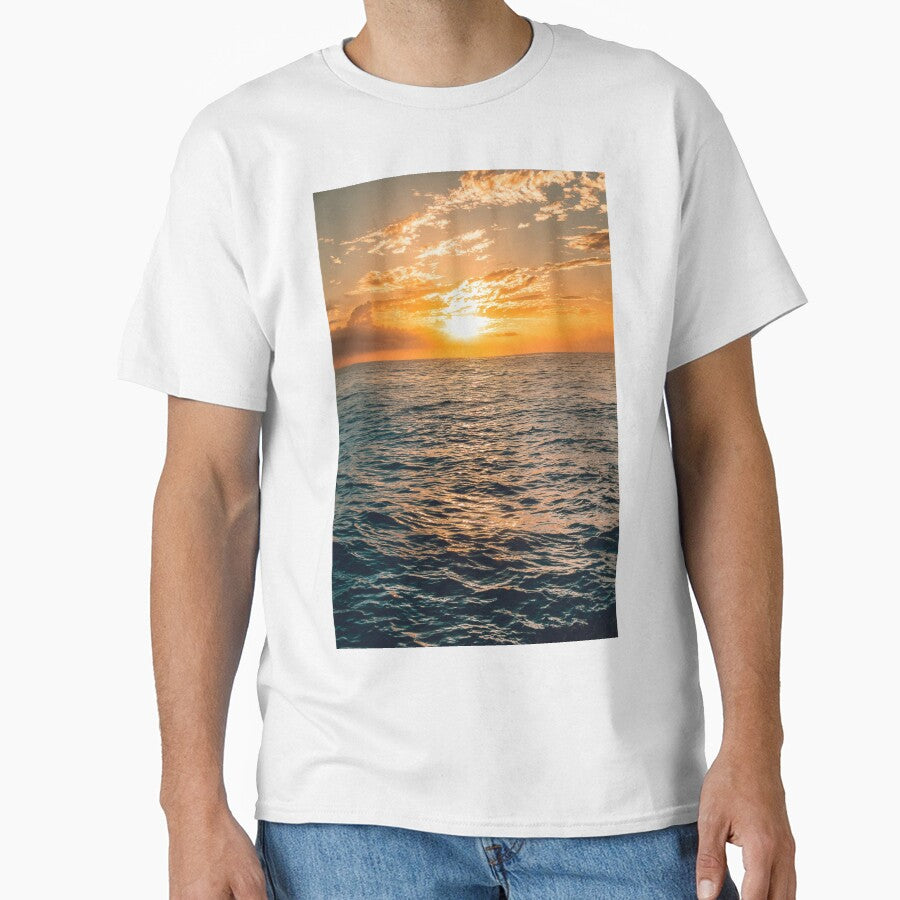 Summer Ocean Sunset Sky, Ocean Waves by newburyboutique T-Shirts, Hoodie, Sweatshirt | BlankRebels.com (Image 1)