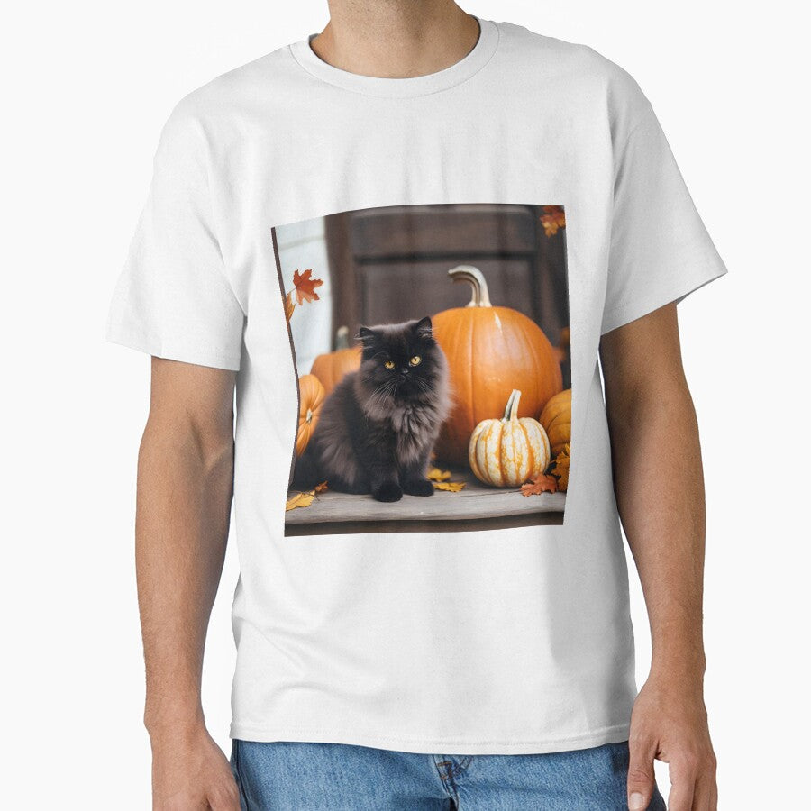 Halloween Persian Cat with Pumpkins by peachculture T-Shirts, Hoodie, Sweatshirt | BlankRebels.com (Image 1)