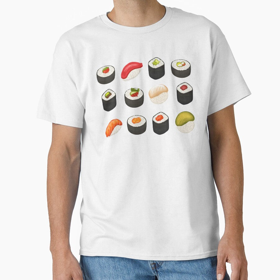 Sushi, Sushi Lover, Japanese Gifts, Food Gifts, Sashimi, Funny, Sushi Gifts by DesignDenDo ⭐⭐⭐⭐⭐ T-Shirts,... (Image 1)