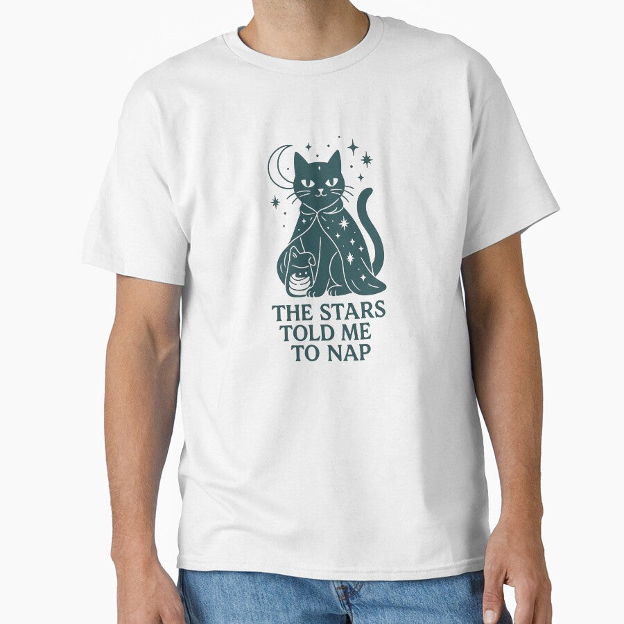 The Stars Told Me to Nap – Mystic Cat Nap Design by Lacritsa T-Shirts, Hoodie, Sweatshirt | BlankRebels.com (Image 1)