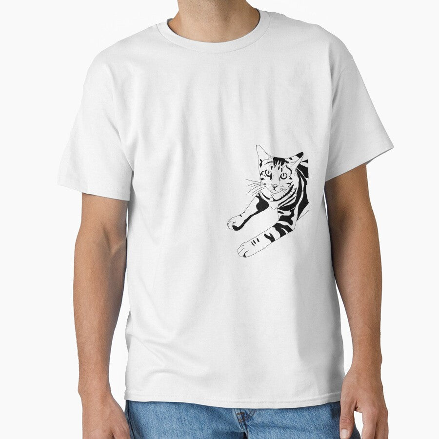 Cat half body by artsimo T-Shirts, Hoodie, Sweatshirt | BlankRebels.com (Image 1)