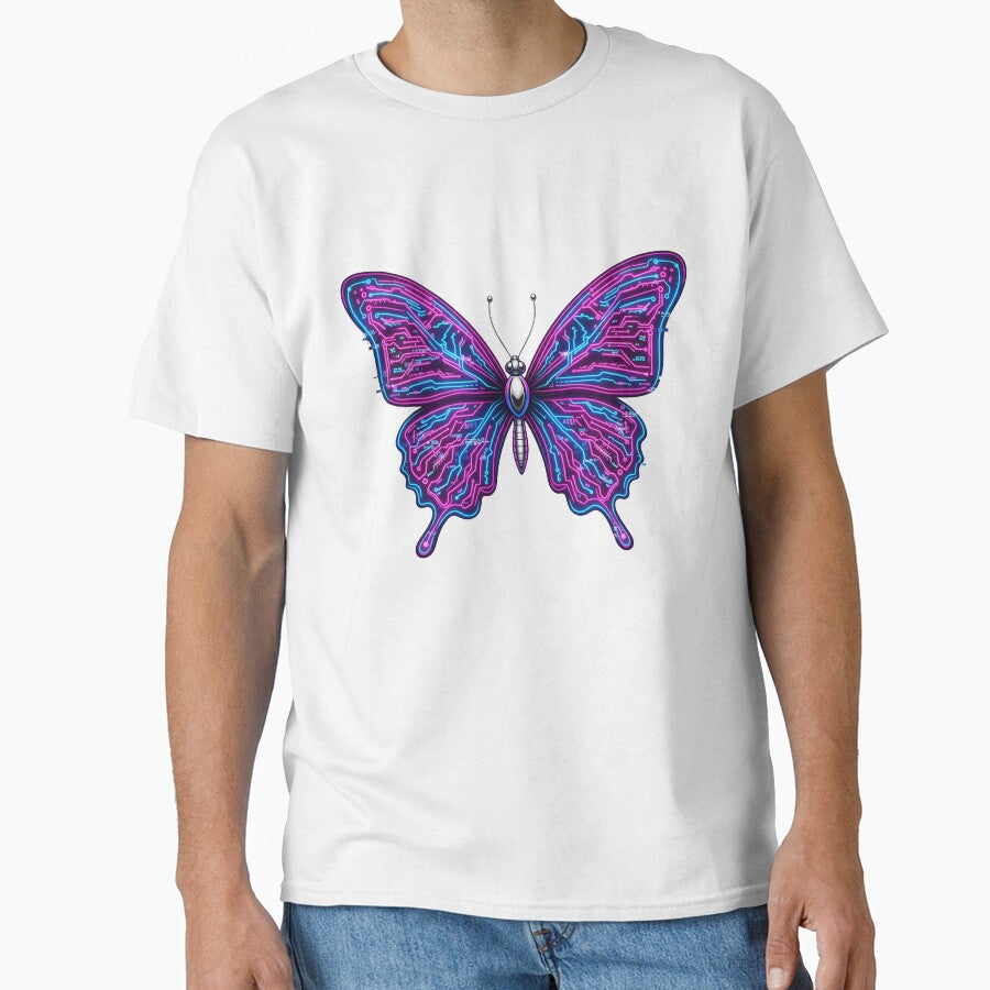 Cyberpunk Butterfly Y2K Glitch Aesthetic Design by StickyGuys T-Shirts, Hoodie, Sweatshirt | BlankRebels.com (Image 1)