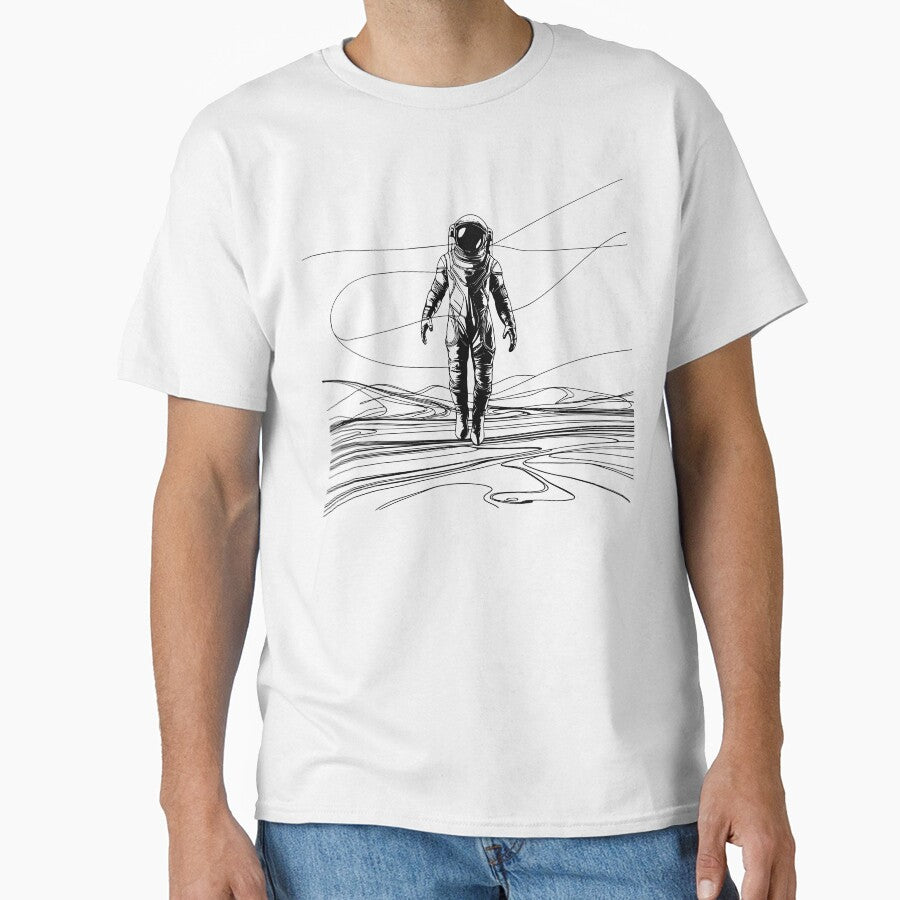 Exploration Beyond: Astronaut in Tranquil Meadow by BNCH44 T-Shirts, Hoodie, Sweatshirt | BlankRebels.com (Image 1)