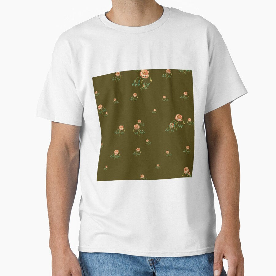 Rose Flower Ornate Cute Floral Pattern Watercolor Green Yana Mustafina Boho Soulful T-Shirts, Hoodie, Sweatshirt