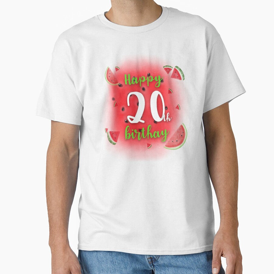 Watermelon Happy 20th Birthday by Dutlu T-Shirts, Hoodie, Sweatshirt | BlankRebels.com (Image 1)