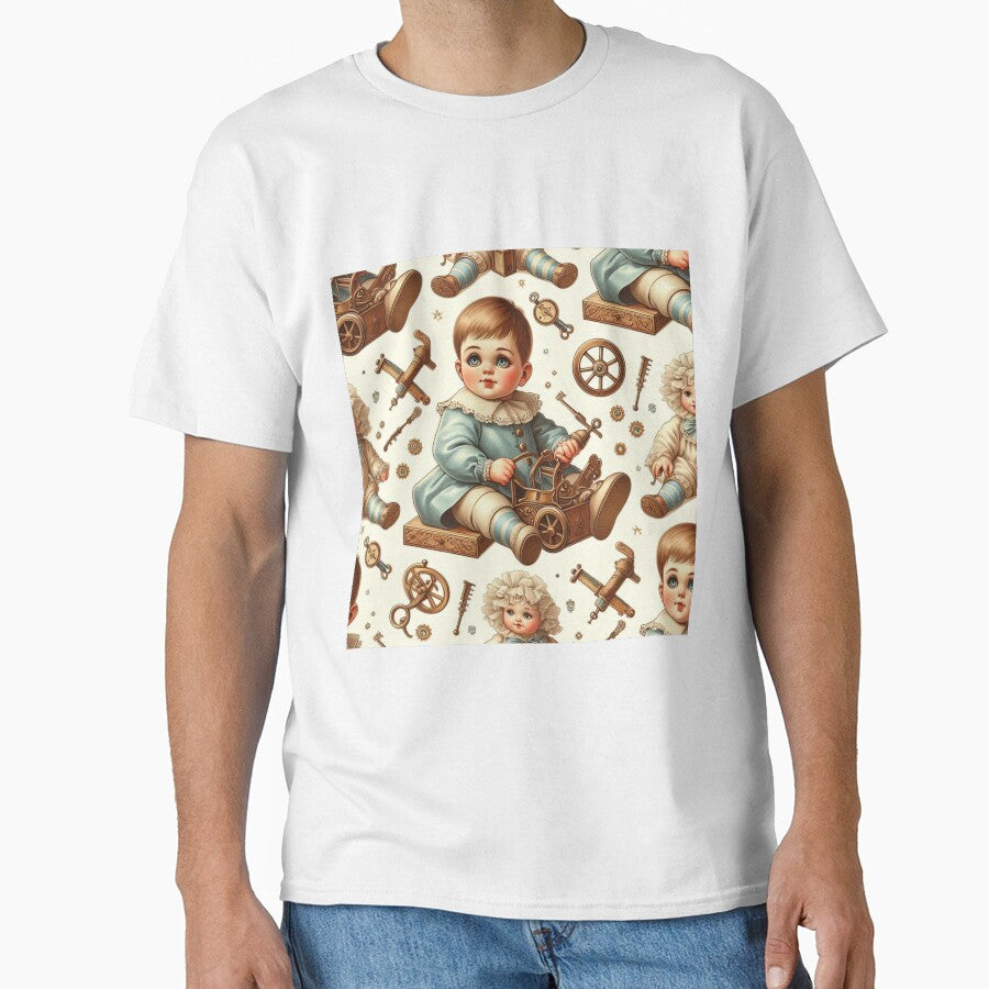 Seamless Pattern Cute Doll Vintage by ngam T-Shirts, Hoodie, Sweatshirt | BlankRebels.com (Image 1)
