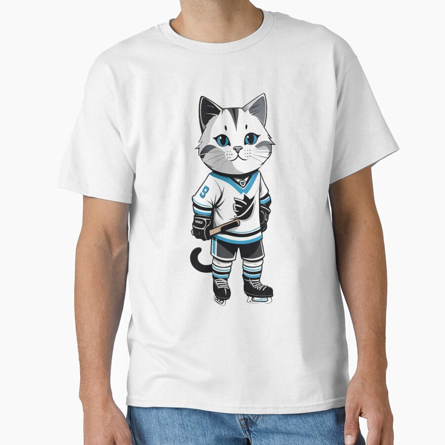 Cat playing hockey by bbigbxss