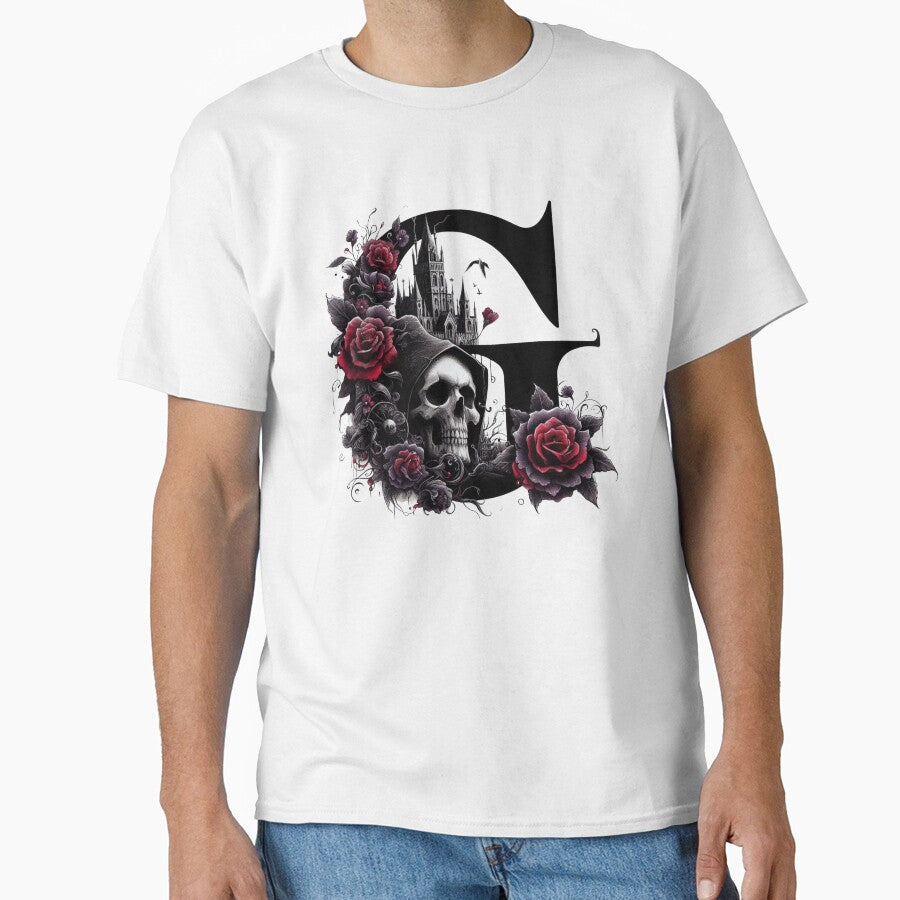 Gothic Halloween Skull and Roses G by CultDigHoriz T-Shirts, Hoodie, Sweatshirt | BlankRebels.com (Image 1)