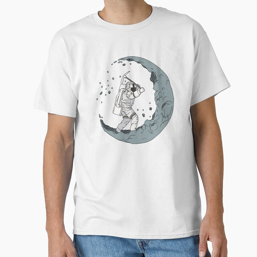 Astronaut Moon Digger by jijithedesigner T-Shirts, Hoodie, Sweatshirt | BlankRebels.com (Image 1)
