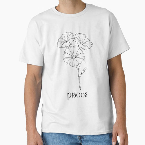 ''pisces'' black and white flower by Uylia7 T-Shirts, Hoodie, Sweatshirt | BlankRebels.com (Image 1)