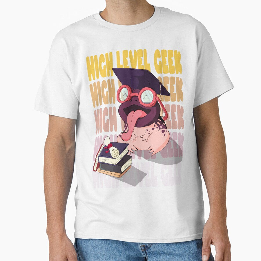 High Level Geek - Frog with degree by nocturnalshop T-Shirts, Hoodie, Sweatshirt | BlankRebels.com (Image 1)
