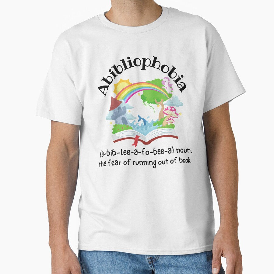 abibliophobia(a-bib-lee-a-fo-bee-a) noun. The fear of running out of book. by bonus24 T-Shirts, Hoodie, Sweatshirt (Image 1)