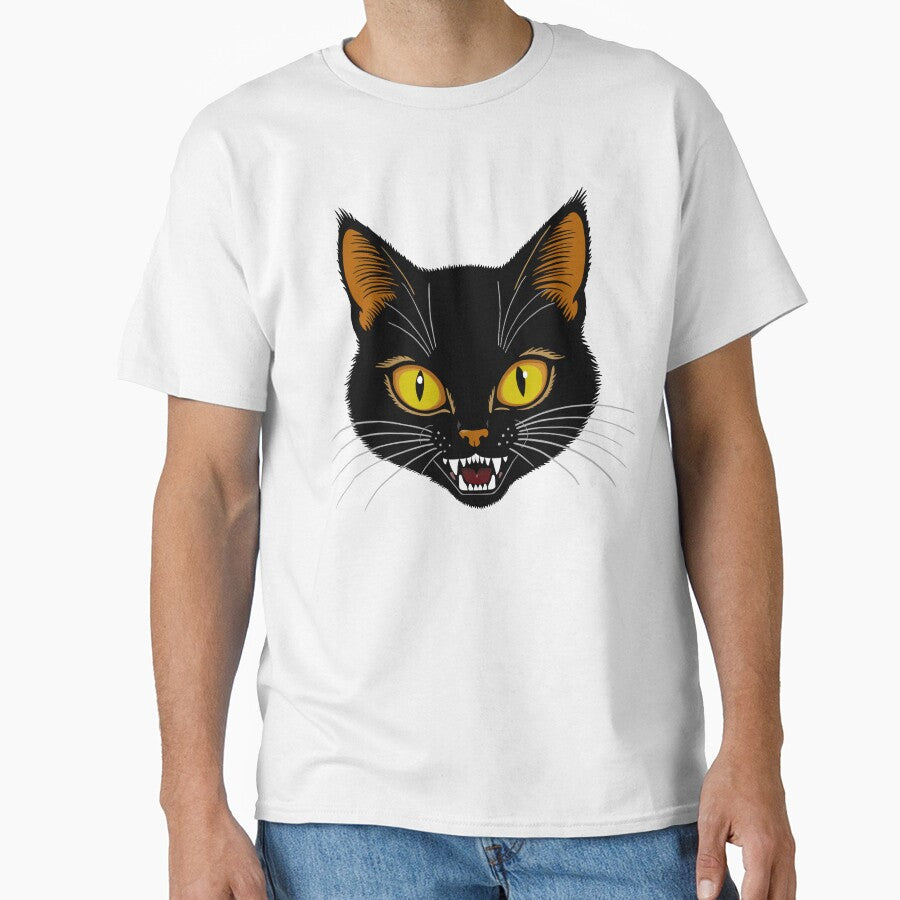 Scary Halloween Cat - Black Cat by Really Bad Art T-Shirts, Hoodie, Sweatshirt | BlankRebels.com (Image 1)