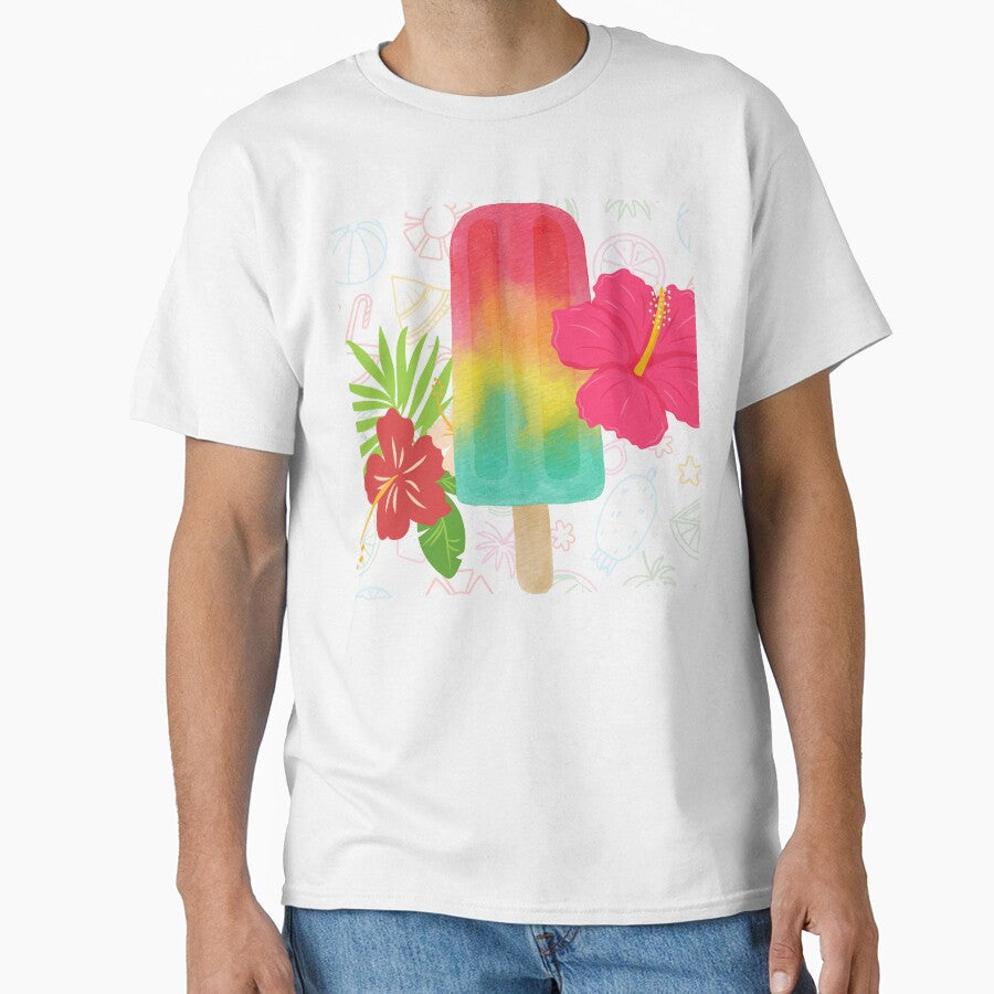 Summer Vibes Retro Typography Pattern by Symbolis T-Shirts, Hoodie, Sweatshirt | BlankRebels.com (Image 1)