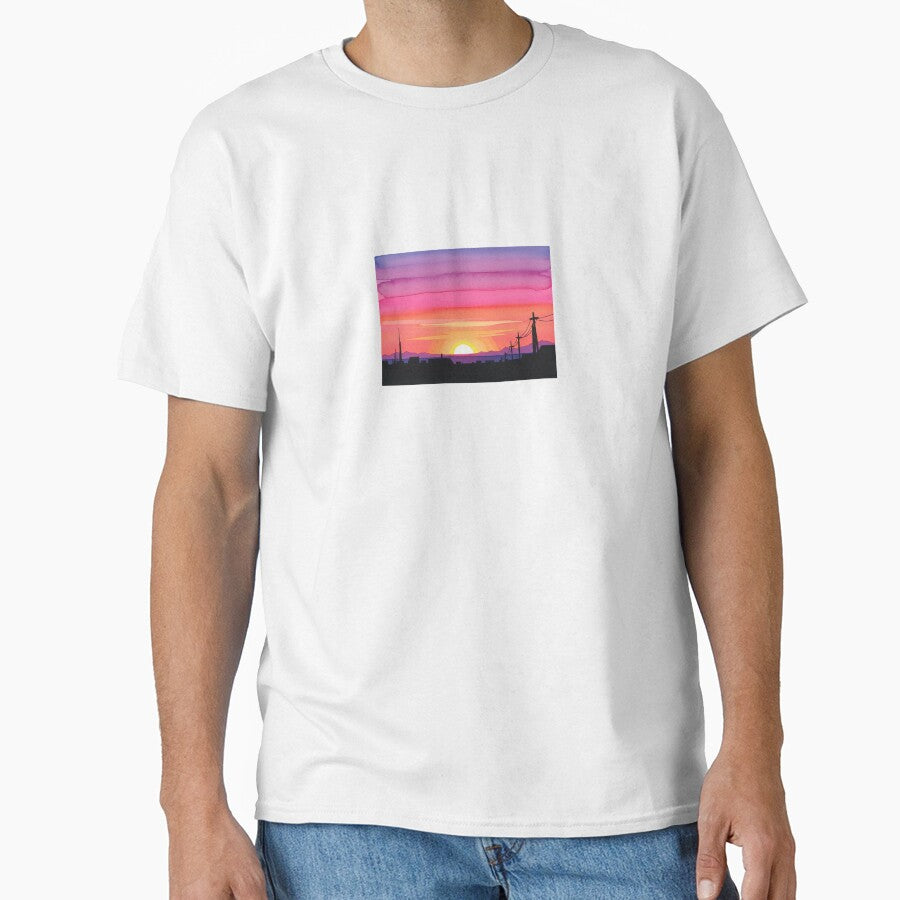 Sunset on street by mayatA-rt T-Shirts, Hoodie, Sweatshirt | BlankRebels.com (Image 1)