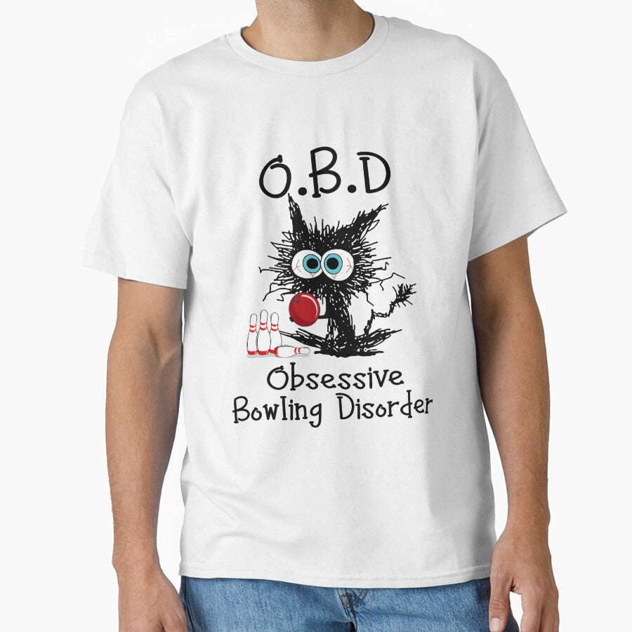 OBD Obsessive Bowling Disorder Funny Black Cat Bowling by herlindasuen T-Shirts, Hoodie, Sweatshirt (Image 1)