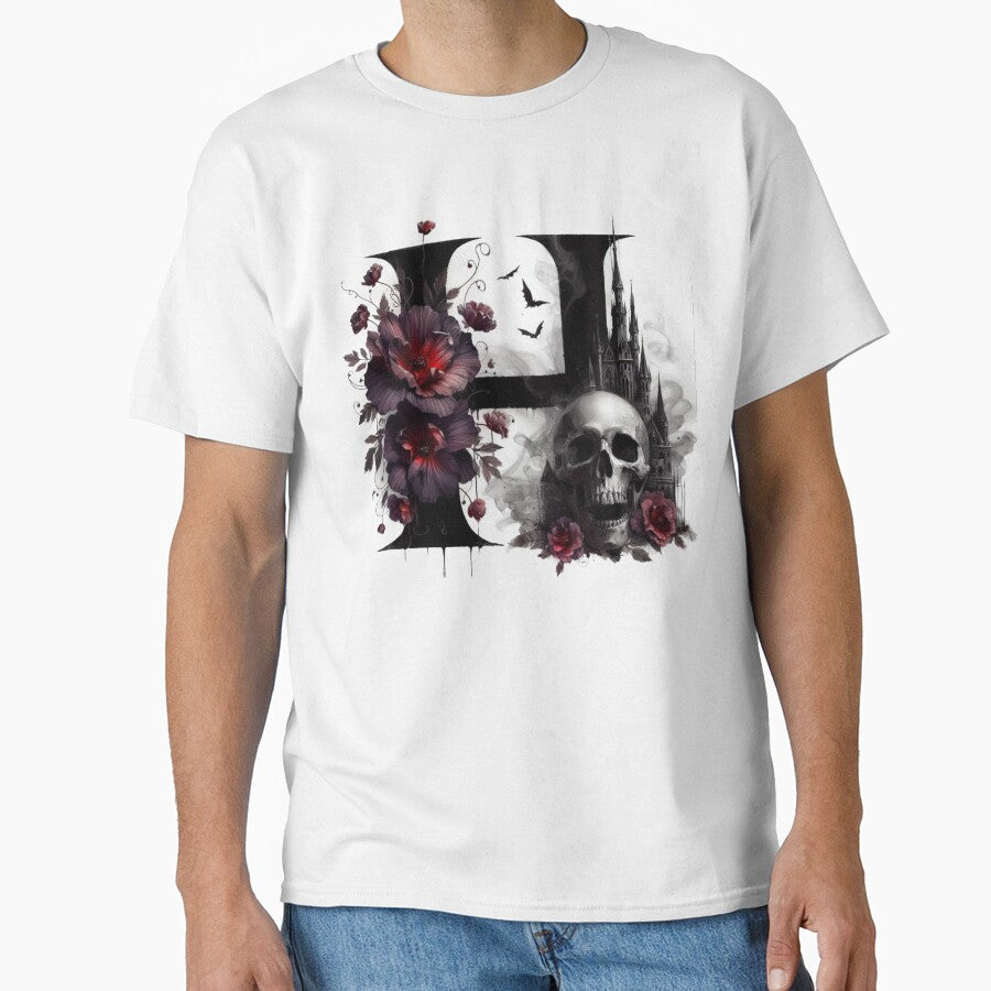 Gothic Halloween Skull and Roses H by CultDigHoriz T-Shirts, Hoodie, Sweatshirt | BlankRebels.com (Image 1)