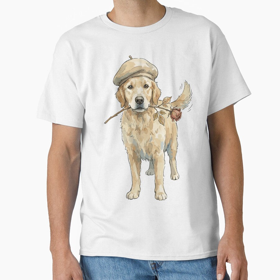 Light Academia: Poet Golden Retriever T-Shirts, Hoodie, Sweatshirt