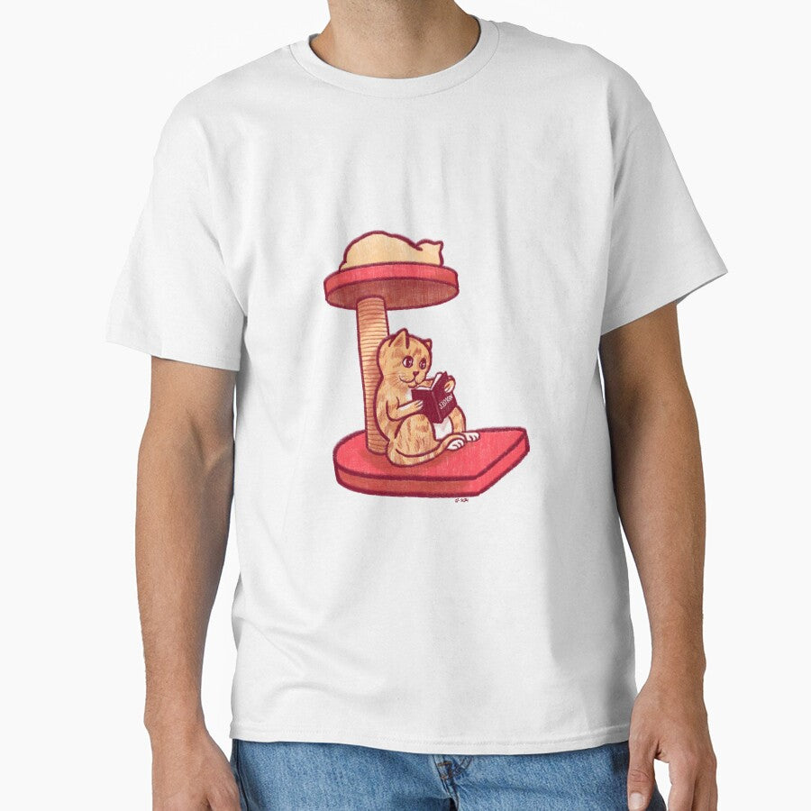 Cute Reading Cat by UrsulaRodgers T-Shirts, Hoodie, Sweatshirt | BlankRebels.com (Image 1)