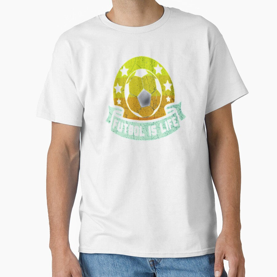 Funny Futbol Is Life Soccer Players Gifts Vintage Destress Design by Zoo-Moo