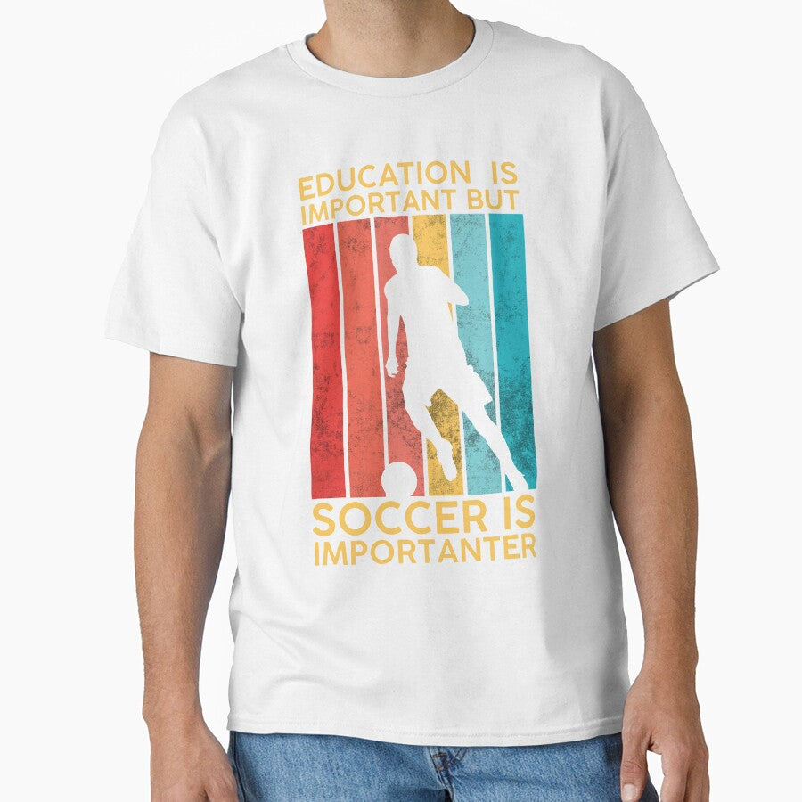Education Is Important But Soccer Is Importanter Black by DeeXdesigns
