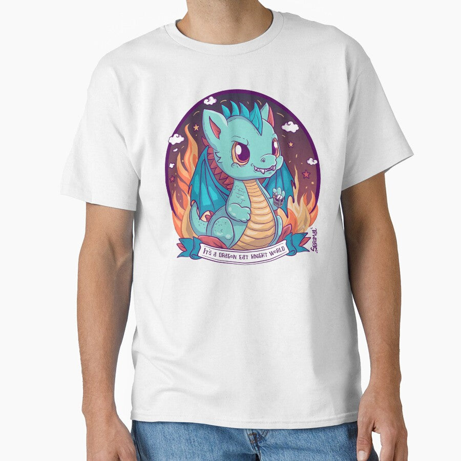 It's a Dragon Eat Knight World - Adorably Ferocious by SPIRIMAL T-Shirts, Hoodie, Sweatshirt | BlankRebels.com (Image 1)
