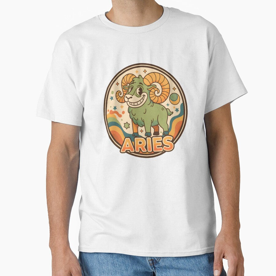 Groovy Baran Znak Zodiaku ,Vintage Aries by Artadria T-Shirts, Hoodie, Sweatshirt | BlankRebels.com (Image 1)