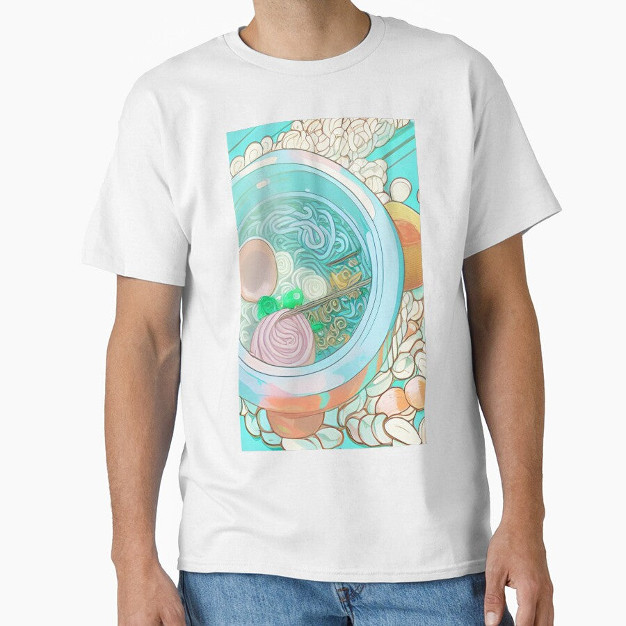 Ramen Japanese Noodle Siup Bowl 90s Nostalgia Retro Vaporwave Fantasy Futuristic Retro Landscape Illustration... (Image 1)