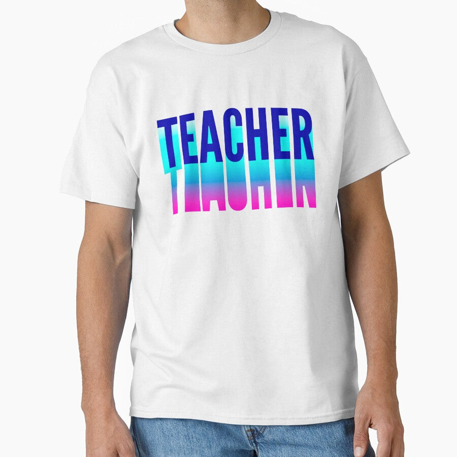 Teacher With Long Gradient Shadow by SVPOD T-Shirts, Hoodie, Sweatshirt | BlankRebels.com (Image 1)