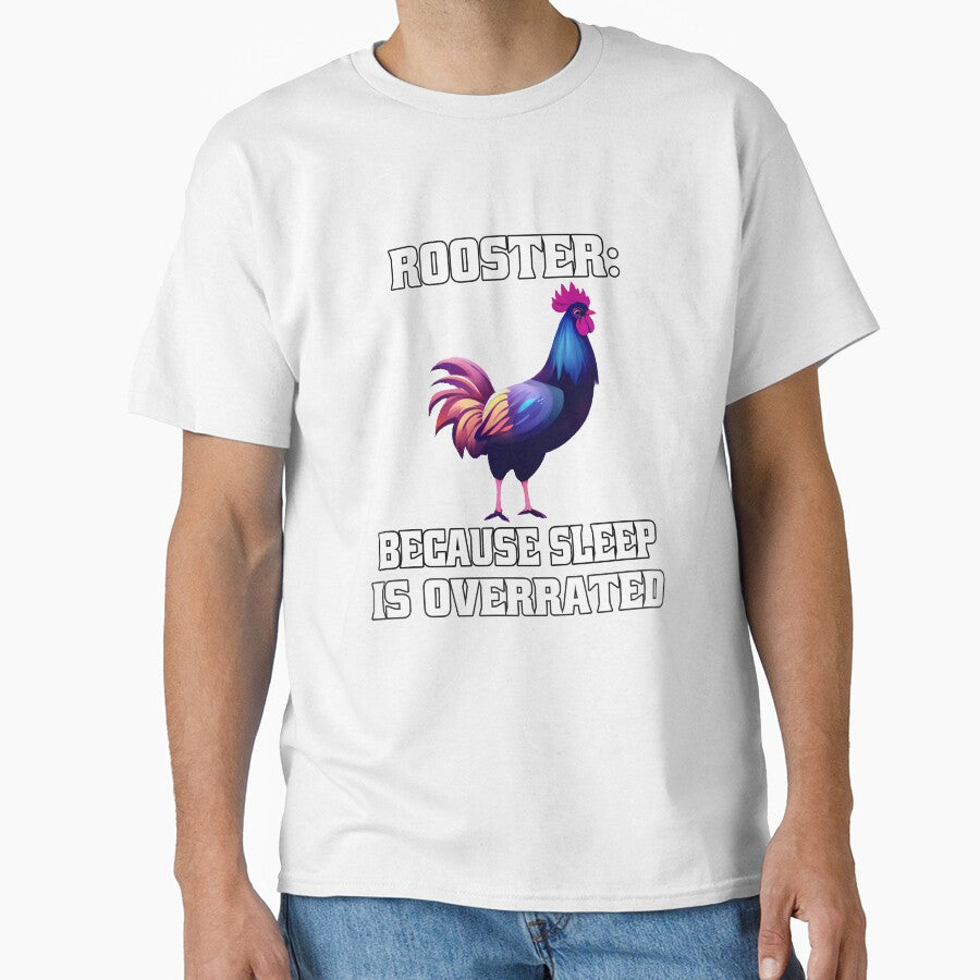 Funny Chicken Farmer Humor Rooster: Because Sleep Is Overrated. by fantasticdesign
