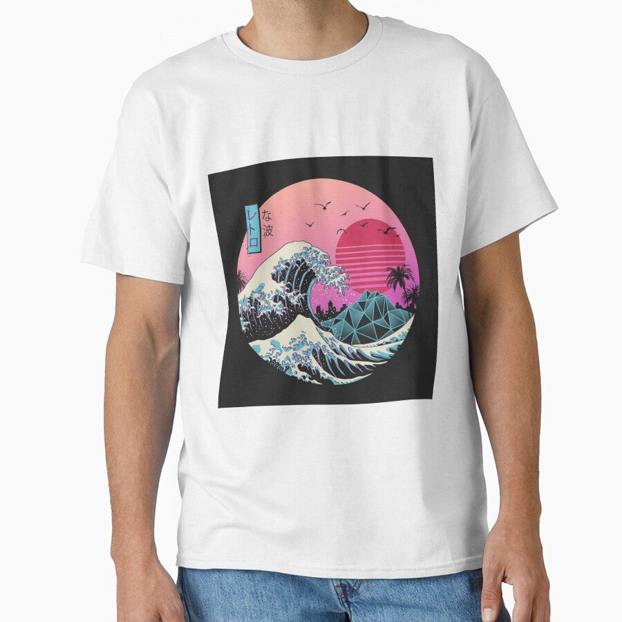 Vaporwave Great Wave by SickStreetwear T-Shirts, Hoodie, Sweatshirt | BlankRebels.com (Image 1)
