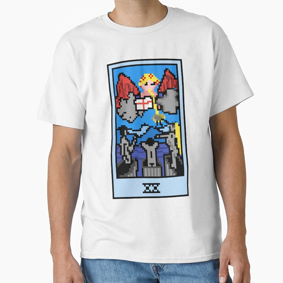 Wait, is this pixel art tarot? Yellow - Major Arcana 'Judgement' (Design for T-shirt, stickers and other... (Image 1)