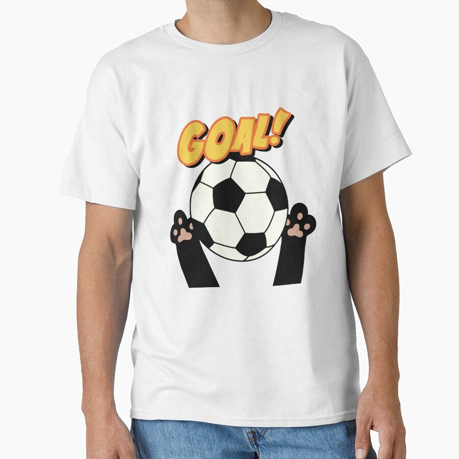 Black cat scores football goal by BritishDelights