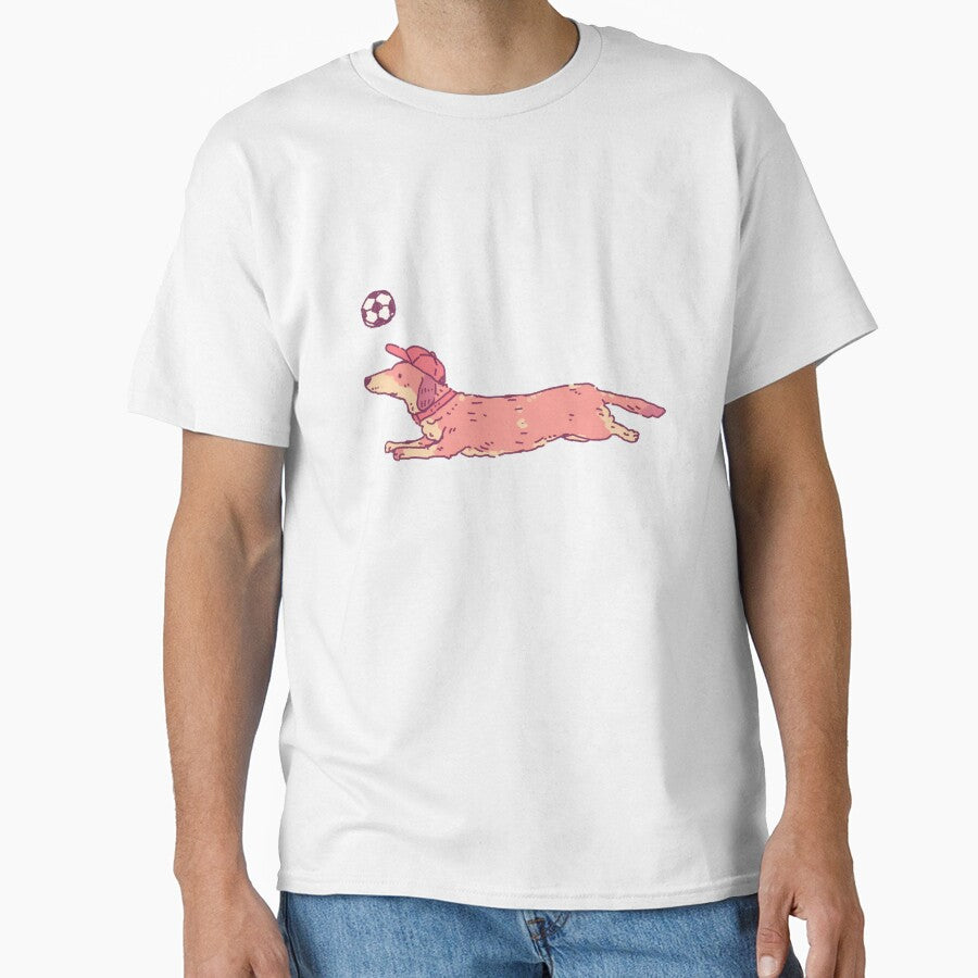 Soccer Football Dachshund, cap-wearing dachshund chasing a soccer ball by Magnificent Lizard