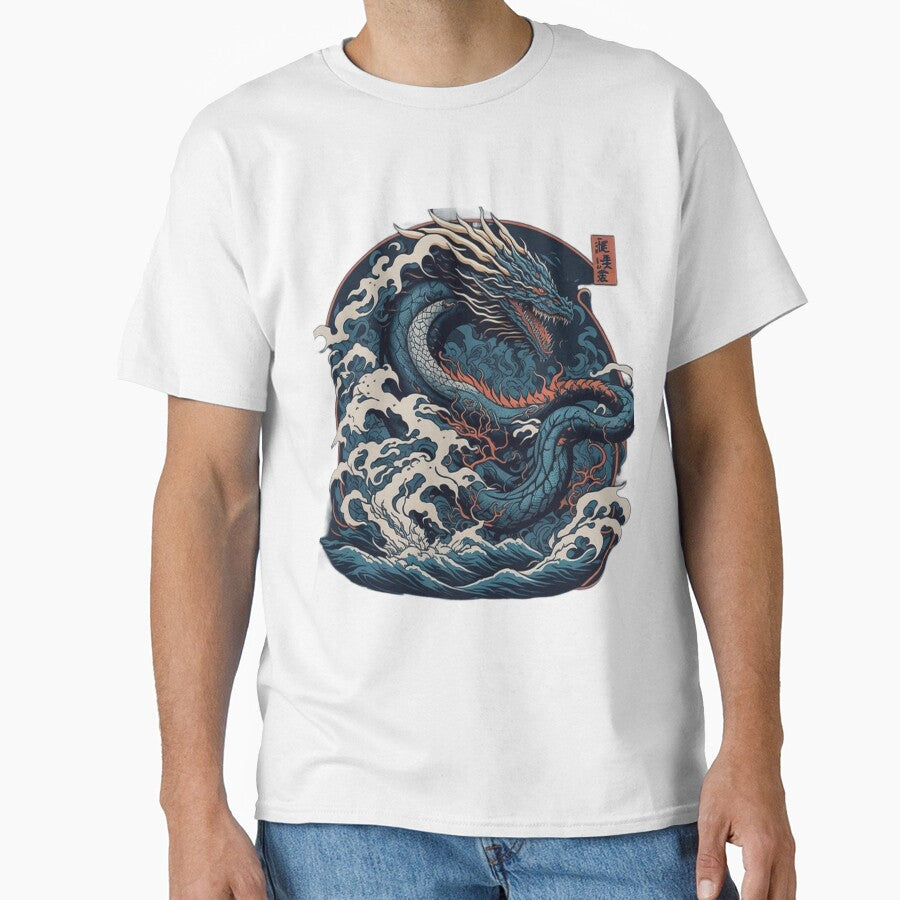 Japanese traditional Dragon in the Ocean by AccendoStore T-Shirts, Hoodie, Sweatshirt | BlankRebels.com (Image 1)