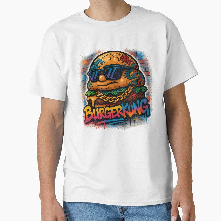 Graffiti Burger King Art | Tattooed Cheeseburger Street Character | BURGER KUNG Urban Food Mural by NeepDesign... (Image 1)