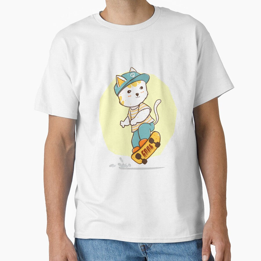 Cool boy cat on skateboard by urban-color T-Shirts, Hoodie, Sweatshirt | BlankRebels.com (Image 1)