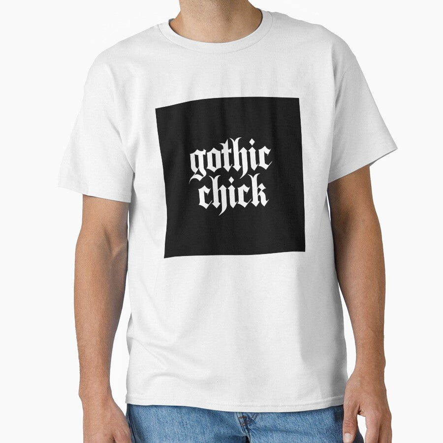 Gothic Chick T-Shirt, Gothic Lettering Tee, Punk Rock Alternative Shirt for Women by fenrirwulf68 Hoodie,... (Image 1)