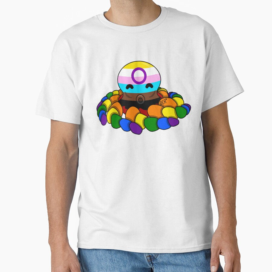 Progress Pride Fidget Octopus by SentABear T-Shirts, Hoodie, Sweatshirt | BlankRebels.com (Image 1)